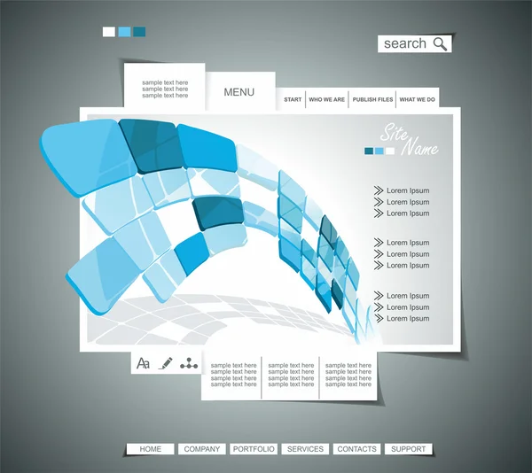 Vector Plantilla de diseño web — Archivo Imágenes Vectoriales