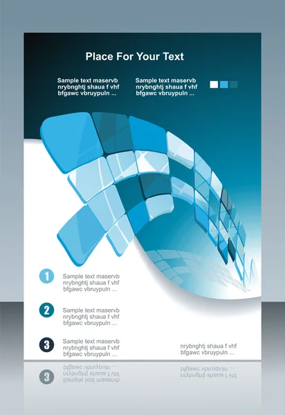 Mavi teknolojik afiş. Vektör illüstrasyonu — Stok Vektör