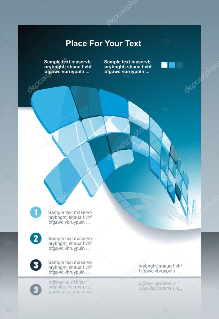 Blue technological banner. Vector illustration