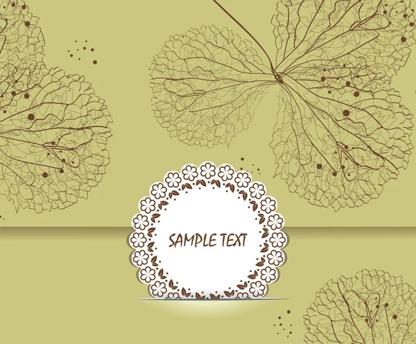 Fond floral avec étiquette vintage — Image vectorielle
