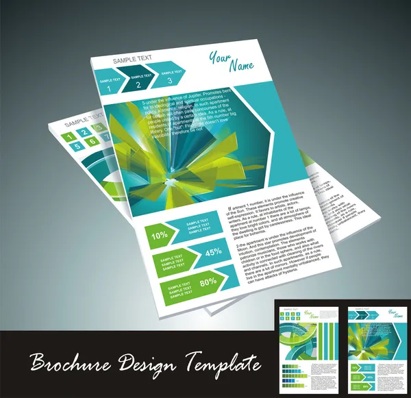 Elemento di design della brochure, illusione vettoriale — Vettoriale Stock