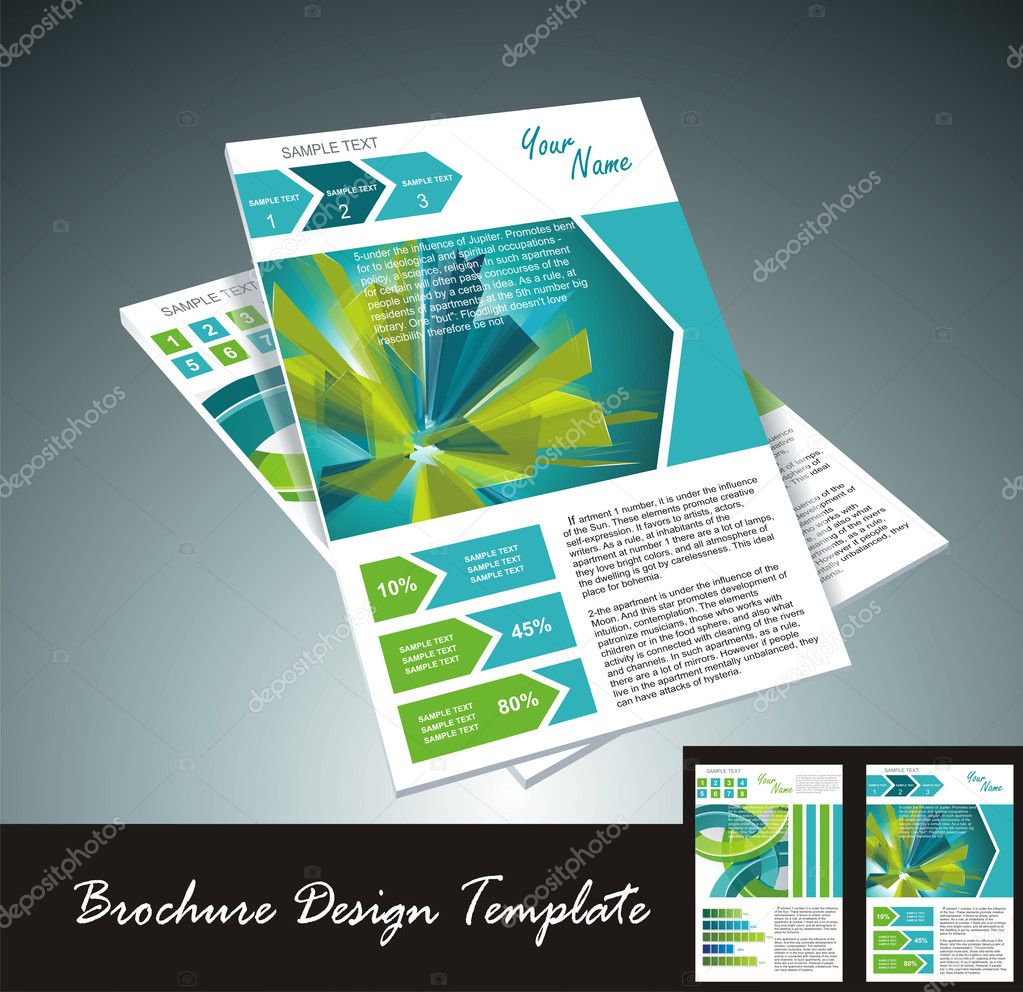 Brochure design element, vector illustartion