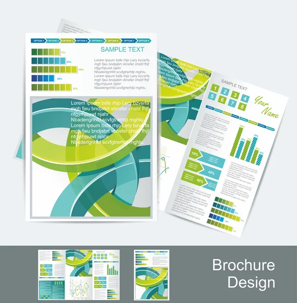 Brochure di design — Vettoriale Stock