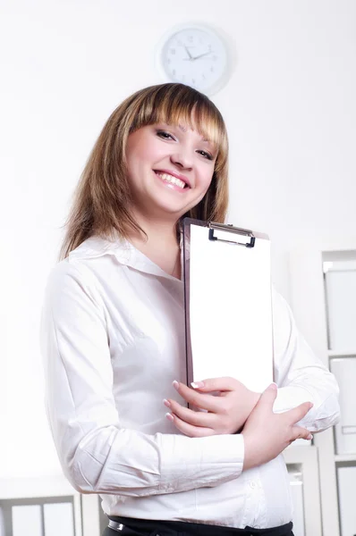 Hermosa mujer de negocios con tableta — Foto de Stock