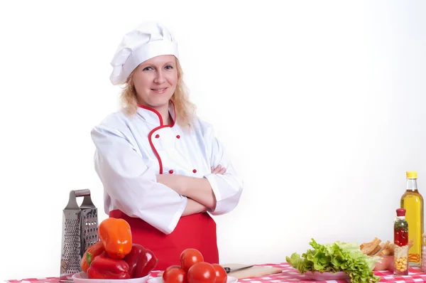 Aantrekkelijke vrouw koks — Stockfoto