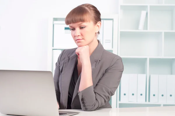 stock image Woman works in the office