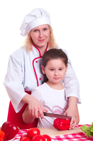 엄마와 딸 요리 — 스톡 사진