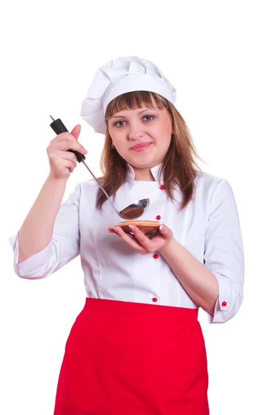 Mulher atraente cozinhar — Fotografia de Stock