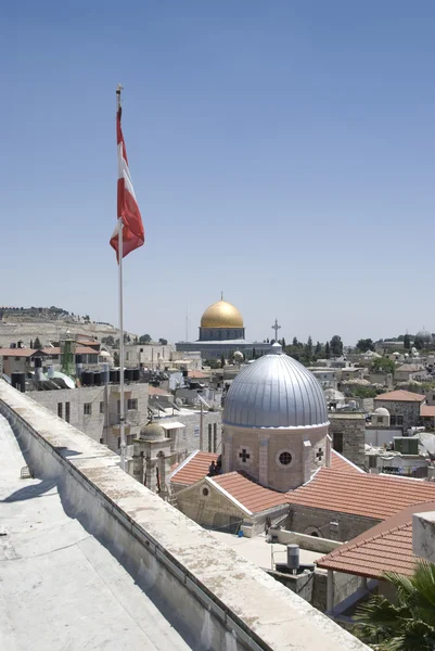 Θέα στο θόλο του βράχου στην Ιερουσαλήμ — Φωτογραφία Αρχείου