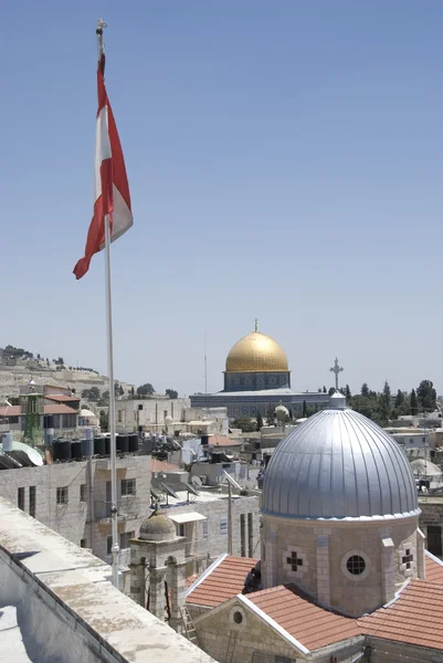 Pohled na dome skály v Jeruzalémě — Stock fotografie