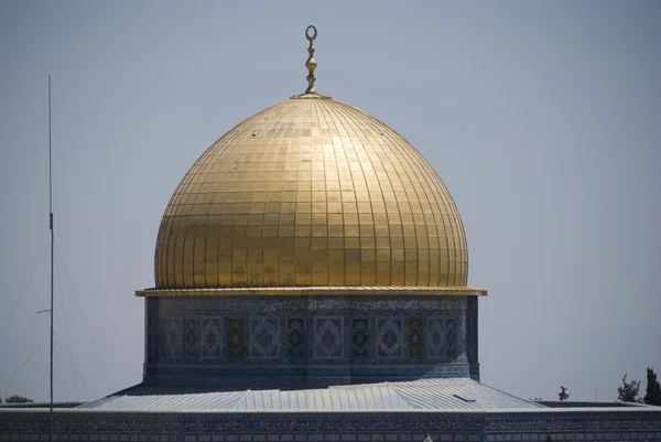 Tetto dorato - cupola della roccia, jerusalem — Foto Stock