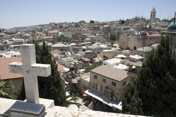 Uitzicht over het historische deel van Jeruzalem — Stockfoto