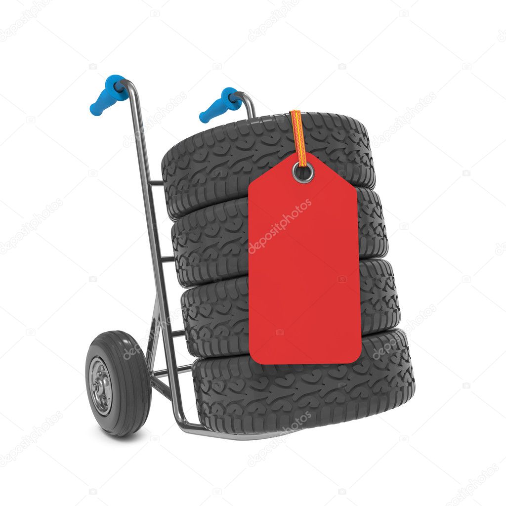 Tires on Hand Truck