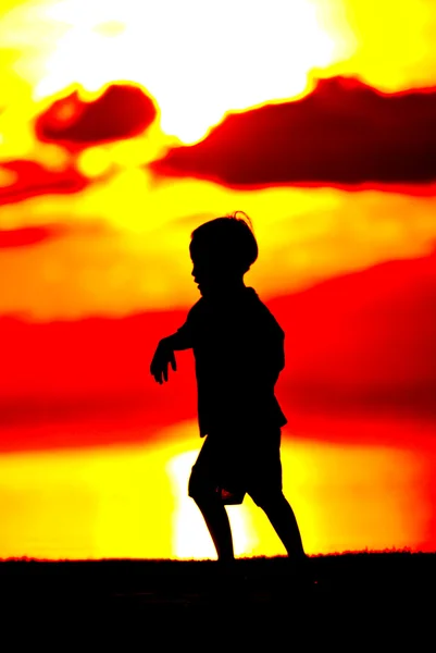 Boy silhouette — Stock Photo, Image