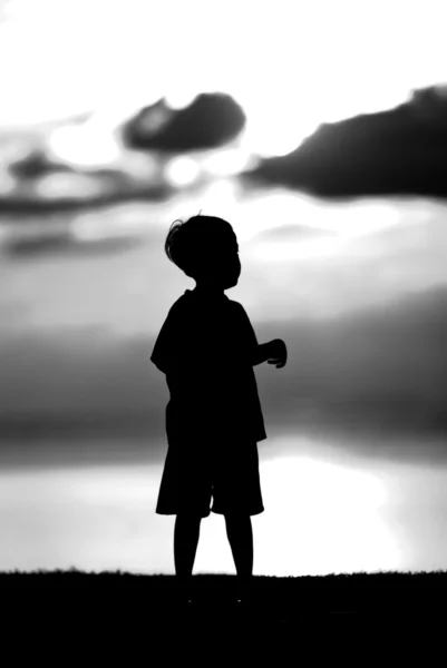 Boy silhouette — Stock Photo, Image