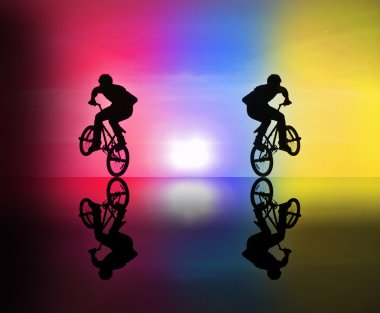 BMX action clipart