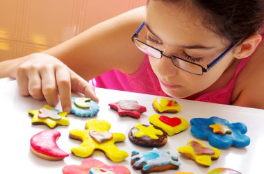 Cookies and girl clipart