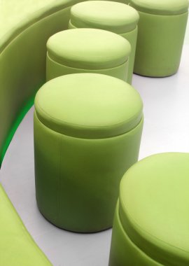 Photo of modern, comfortable, cushy and stylish stools for meeti clipart