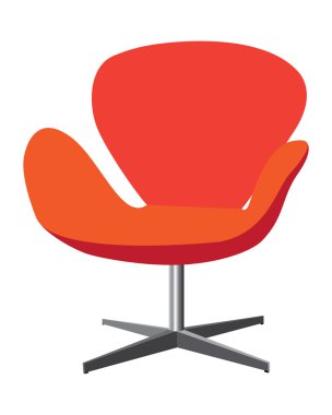 Modern, comfortable, elegant and stylish chair illustration in r clipart