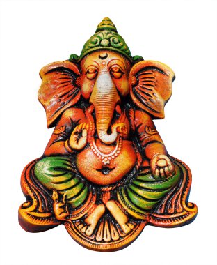 Beautiful, artistic, & colorful ganesha idol who is one of the m clipart