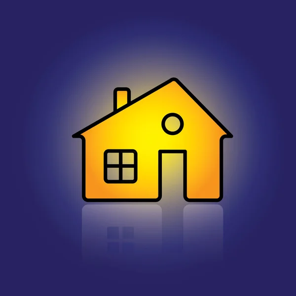 Ilustracja ikony dom/home z odbicia. Grafikę można — Wektor stockowy