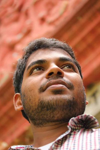 Close-up photo of confident, thinking business man of asian/indi — Stock Photo, Image