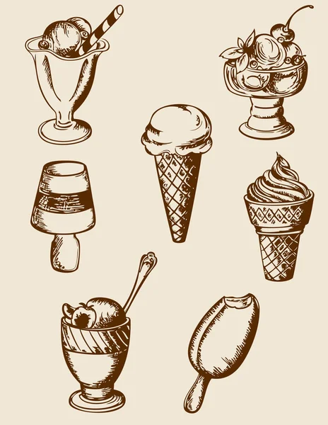 Vintage ice cream — Stock Vector
