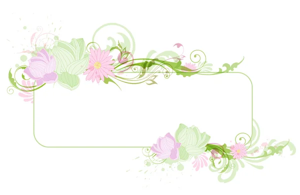 Bannière avec lotus — Image vectorielle