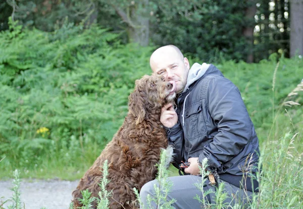 사람과 개 — 스톡 사진