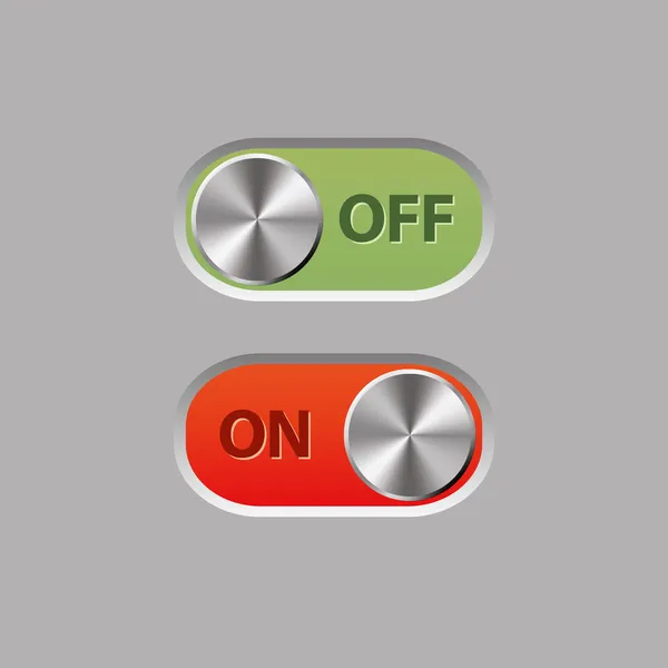 Off and on buttons — Stock Vector
