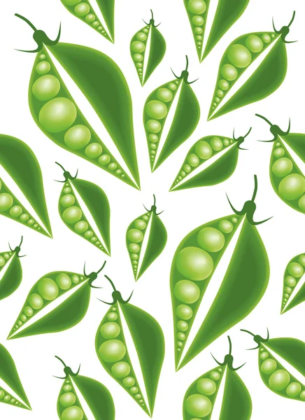 stock vector Green peas seamless pattern