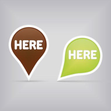 Two map signs clipart
