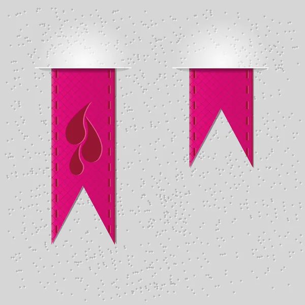 Pink ribbons — Stock Vector