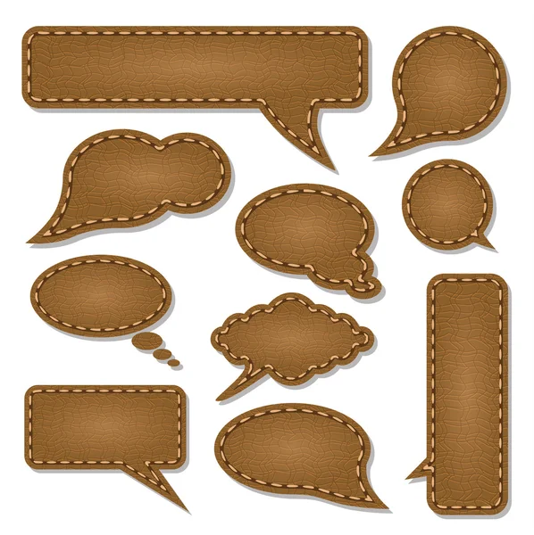Leather communication bubbles — Stock Vector