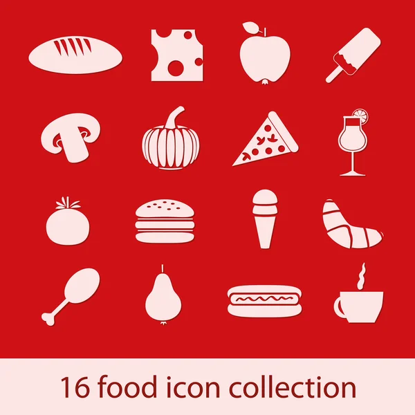 Collection d'icônes alimentaires — Image vectorielle