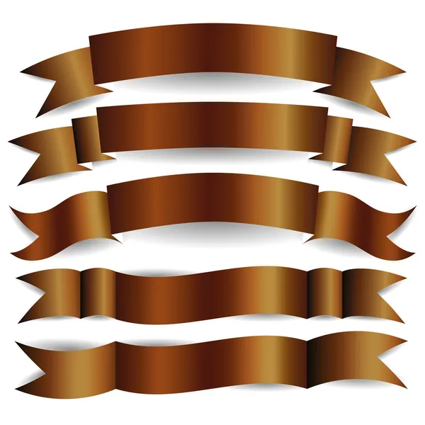 Rubans bruns — Image vectorielle