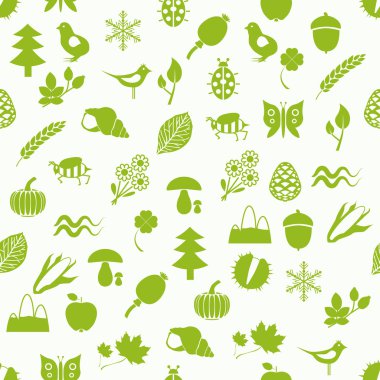 Nature seamless pattern clipart