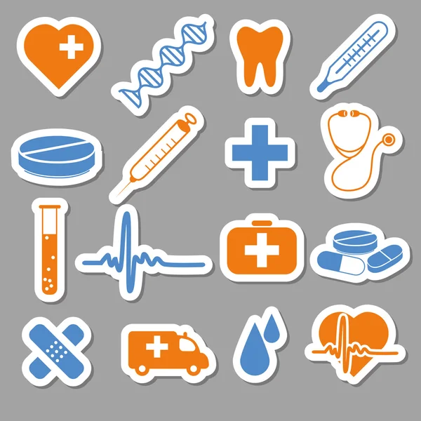 Medical stickers — Stock Vector