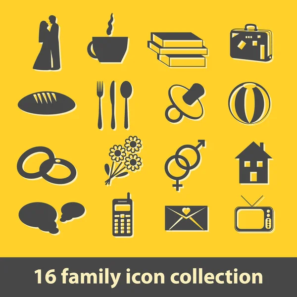 Семейные иконы — стоковый вектор