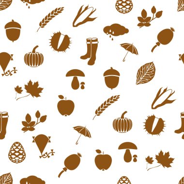 Autumn seamless pattern clipart