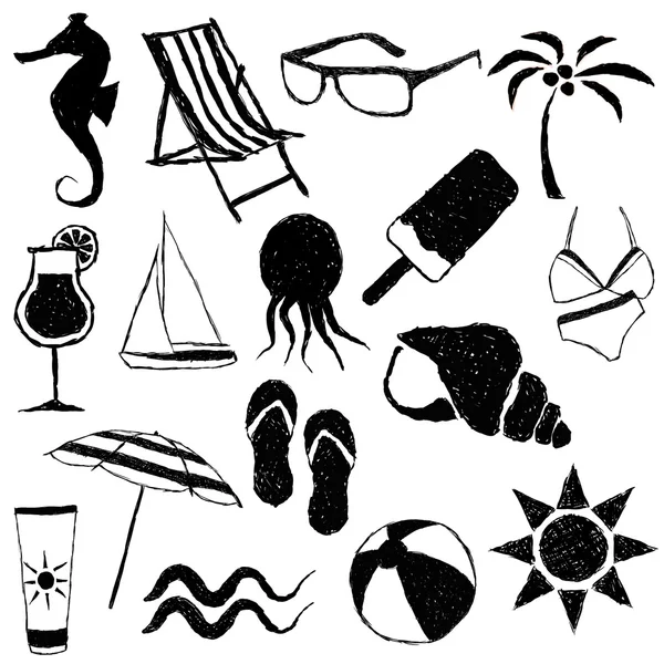 Doodle playa imágenes — Archivo Imágenes Vectoriales