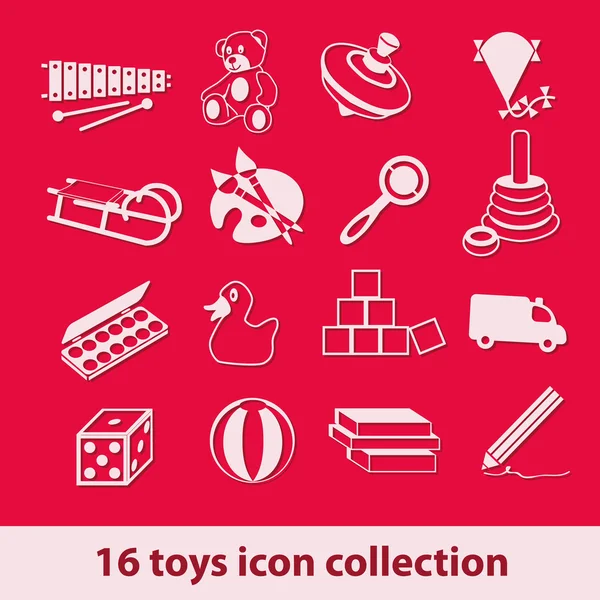 Leksaker ikoner — Stock vektor