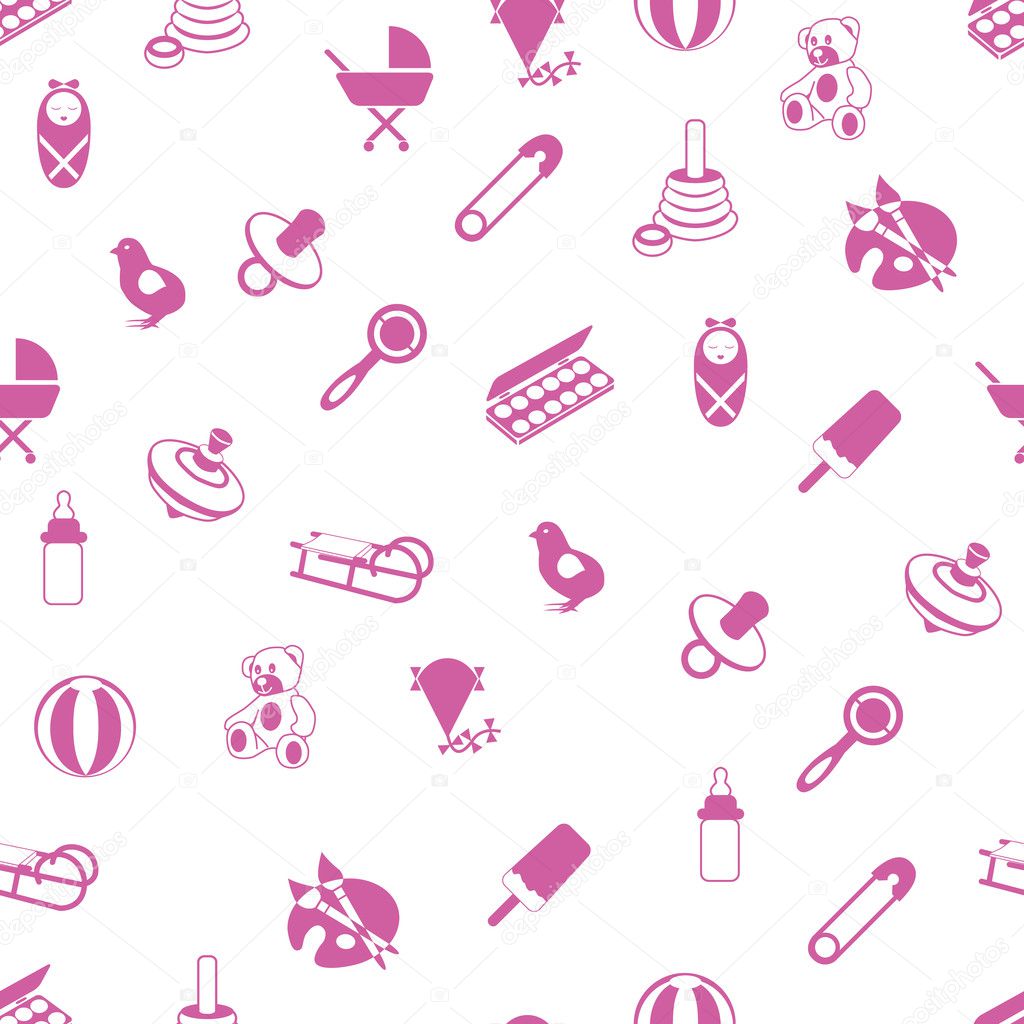 Baby icons pattern