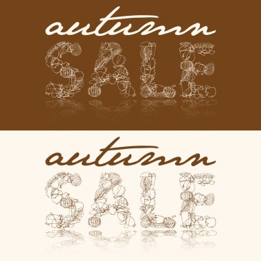 Autumn sale clipart