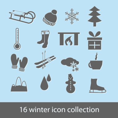 Winter icons clipart
