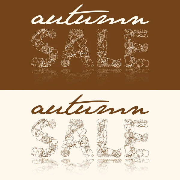 Autumn sale — Stock Vector