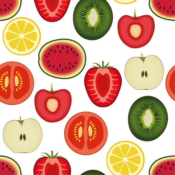 Μοτίβο χωρίς ραφές φρούτων — Διανυσματικό Αρχείο