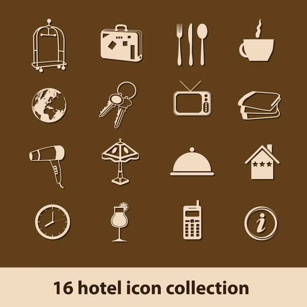 Icone dell'hotel — Vettoriale Stock