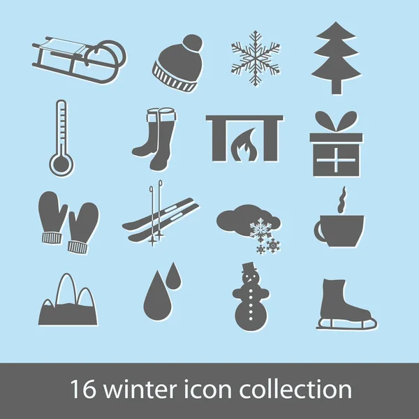 Icônes d'hiver — Image vectorielle