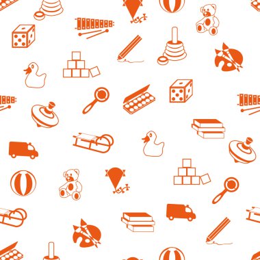 Seamless toys pattern clipart